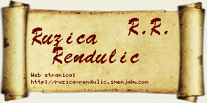 Ružica Rendulić vizit kartica